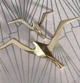 Gold seagull drawer handle/Gold brass flying bird cabinet pull/Sea burd door knob/Beach theme furniture hardware/Flying bird drawer knob