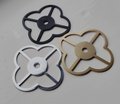 Clover shaped geometric pattern backplate for drawer handles/Gold, Silver or black back plates for cabinet pulls/Modern handle backplates