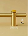Gold brass and gemstone stud bar handle/Brass and stone drawer pull/Brass hardware for kitchen, bathroom or bedroom/Wardrobe door handle
