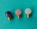 Polished pink, white or purple crystal ball drawer handle/Crystal and brass drawer pull/Gemstone door knob/polished stone cabinet handle