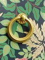 Edwardian style gold brass cabinet Pull/Antique style door handle/Ring pull door knob/Brass furniture hardware/decorative gold drawer pull
