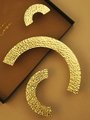 Shiny textured gold brass semi circle handle/hammered gold drawer pull/kitchen hardware/large cabinet handle/gold wardrobe door handle