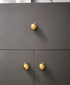 Golden pear cabinet pull/Gold brass pear door knob/Autumn theme decor/Brass drawer handle/home improvement/Gold pear door handle/Fruit knob