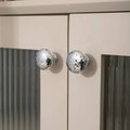 Round shiny silver hammered brass cabinet handle/Glittery silver drawer knob/Polished textured door handle/Solid brass furniture hardware