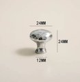 Round shiny silver hammered brass cabinet handle/Glittery silver drawer knob/Polished textured door handle/Solid brass furniture hardware