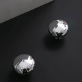 Round shiny silver hammered brass cabinet handle/Glittery silver drawer knob/Polished textured door handle/Solid brass furniture hardware