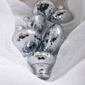 Round shiny silver hammered brass cabinet handle/Glittery silver drawer knob/Polished textured door handle/Solid brass furniture hardware