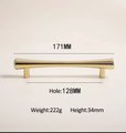 Shiny gold brass and marble bar handle/Luxury hardware/Shiny brass and white marble door handle/white marble drawer pull/Gold cabinet handle