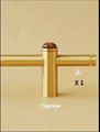 Gold brass and gemstone stud bar handle/Brass and stone drawer pull/Brass hardware for kitchen, bathroom or bedroom/Wardrobe door handle