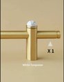 Gold brass and gemstone stud bar handle/Brass and stone drawer pull/Brass hardware for kitchen, bathroom or bedroom/Wardrobe door handle