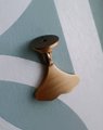 Aged brass ginkgo drop leaf drawer handle/leaf shaped cabinet pull/gold leaf drawer pull/gold furniture hardware/gold cabinet door handle