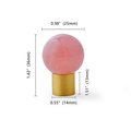 Polished pink, white or purple crystal ball drawer handle/Crystal and brass drawer pull/Gemstone door knob/polished stone cabinet handle
