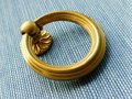 Edwardian style gold brass cabinet Pull/Antique style door handle/Ring pull door knob/Brass furniture hardware/decorative gold drawer pull