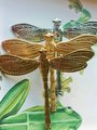 Brass dragonfly cabinet pull/Dragon fly drawer knob/Dragonfly drawer handle/brass furniture hardware/dragonflies door knob/silver dragonfly