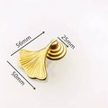 Shiny gold ginkgo drop leaf drawer handle/leaf shaped cabinet pull/gold leaf drawer pull/gold furniture hardware/gold cabinet door handle