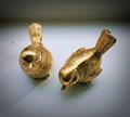 Large gold brass bird drawer handle/Gold brass sparrow cabinet pull/Gold chickadee door knob/nursery furniture hardware/Brass bird door knob