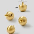 Small golden apple cabinet pull/Brass apple shaped door knob/Autumn theme decor/Brass drawer handle/home improvement/Gold apple door handle