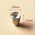 Sparkly green or clear glass crystal and brass cabinet pull/Glittery cone shape door handle/Small crystal drawer knob/Crystal drawer handle