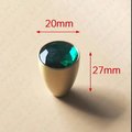 Sparkly green or clear glass crystal and brass cabinet pull/Glittery cone shape door handle/Small crystal drawer knob/Crystal drawer handle