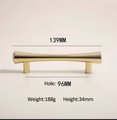 Shiny gold brass and marble bar handle/Luxury hardware/Shiny brass and white marble door handle/white marble drawer pull/Gold cabinet handle