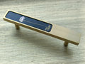 Waterlilies drawer pull/Pearl and brass inlaid drawer pull/Intricate pearl inlay cabinet pull/water lily door handle/Luxury pearl hardware