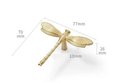 Brass dragonfly cabinet pull/Dragon fly drawer knob/Dragonfly drawer handle/brass furniture hardware/dragonflies door knob/silver dragonfly