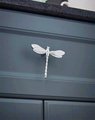Brass dragonfly cabinet pull/Dragon fly drawer knob/Dragonfly drawer handle/brass furniture hardware/dragonflies door knob/silver dragonfly