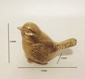 Large gold brass bird drawer handle/Gold brass sparrow cabinet pull/Gold chickadee door knob/nursery furniture hardware/Brass bird door knob