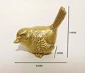 Large gold brass bird drawer handle/Gold brass sparrow cabinet pull/Gold chickadee door knob/nursery furniture hardware/Brass bird door knob