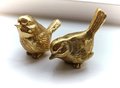 Large gold brass bird drawer handle/Gold brass sparrow cabinet pull/Gold chickadee door knob/nursery furniture hardware/Brass bird door knob