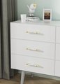 White and grey Calcutta marble cabinet pull handle/white marble and brass drawer pull/white marble door handle/marble furniture hardware