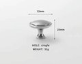 Classic shaped brass button door handle/round gold or silver cabinet pull/metal furniture hardware/round brass drawer knob/Brass door knob