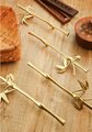 A Pair of shiny gold brass bamboo branch handles/Oriental design door handles/Wardrobe handles/Bamboo design drawer pulls/Brass hardware
