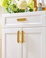Geometric gold brass cabinet pull/Textured brass drawer pull/Modern style door handle/ furniture hardware/kitchen handles/home improvement