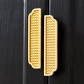 Geometric gold brass cabinet pull/Textured brass drawer pull/Modern style door handle/ furniture hardware/kitchen handles/home improvement