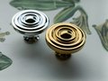 Shiny circle brass button door handle/Round gold or silver cabinet pull/metal furniture hardware/round brass drawer knob/Brass door knob