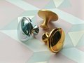 Classic shaped brass button door handle/round gold or silver cabinet pull/metal furniture hardware/round brass drawer knob/Brass door knob