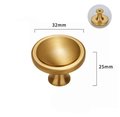Classic shaped brass button door handle/round gold or silver cabinet pull/metal furniture hardware/round brass drawer knob/Brass door knob