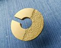 Round wave pattern drawer handle/Gold brass cabinet pull with sea pattern/Gold Brass door knob/Gold furniture hardware/Oriental style handle