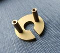 Round wave pattern drawer handle/Gold brass cabinet pull with sea pattern/Gold Brass door knob/Gold furniture hardware/Oriental style handle