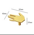 Gold brass hand shaped door handle/OK hand shape cabinet Pull/gold drawer handle/hello door knob/ furniture hardware/drinks cabinet handle