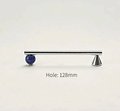 Silver geometric bar handle for kitchen bedroom or bathroom makeover/mid century drawer pull/bright coloured door furniture/stone door knob