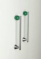 Silver geometric bar handle for kitchen bedroom or bathroom makeover/mid century drawer pull/bright coloured door furniture/stone door knob
