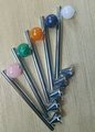 Silver geometric bar handle for kitchen bedroom or bathroom makeover/mid century drawer pull/bright coloured door furniture/stone door knob
