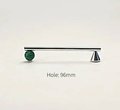 Silver geometric bar handle for kitchen bedroom or bathroom makeover/mid century drawer pull/bright coloured door furniture/stone door knob