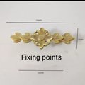 Decorative sun flower and leaf drawer pull/Gold sun flower cabinet handle/arts and crafts style handle/Ornate brass furniture hardware