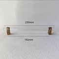 Clear lucite cabinet bar pull handle with bronze fixings /Transparent acrylic drawer handle/lucite furniture hardware with bronze fixings