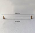 Clear lucite cabinet bar pull handle with bronze fixings /Transparent acrylic drawer handle/lucite furniture hardware with bronze fixings