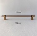 Smoke grey lucite cabinet bar pull handle with bronze fixings/Gray acrylic drawer handle/Grey lucite furniture hardware with bronze fixings