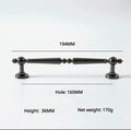 Shiny black traditional shaped bar handle/Black brass cabinet pull/kitchen door handle/Bar drawer pull/furniture hardware/home improvement